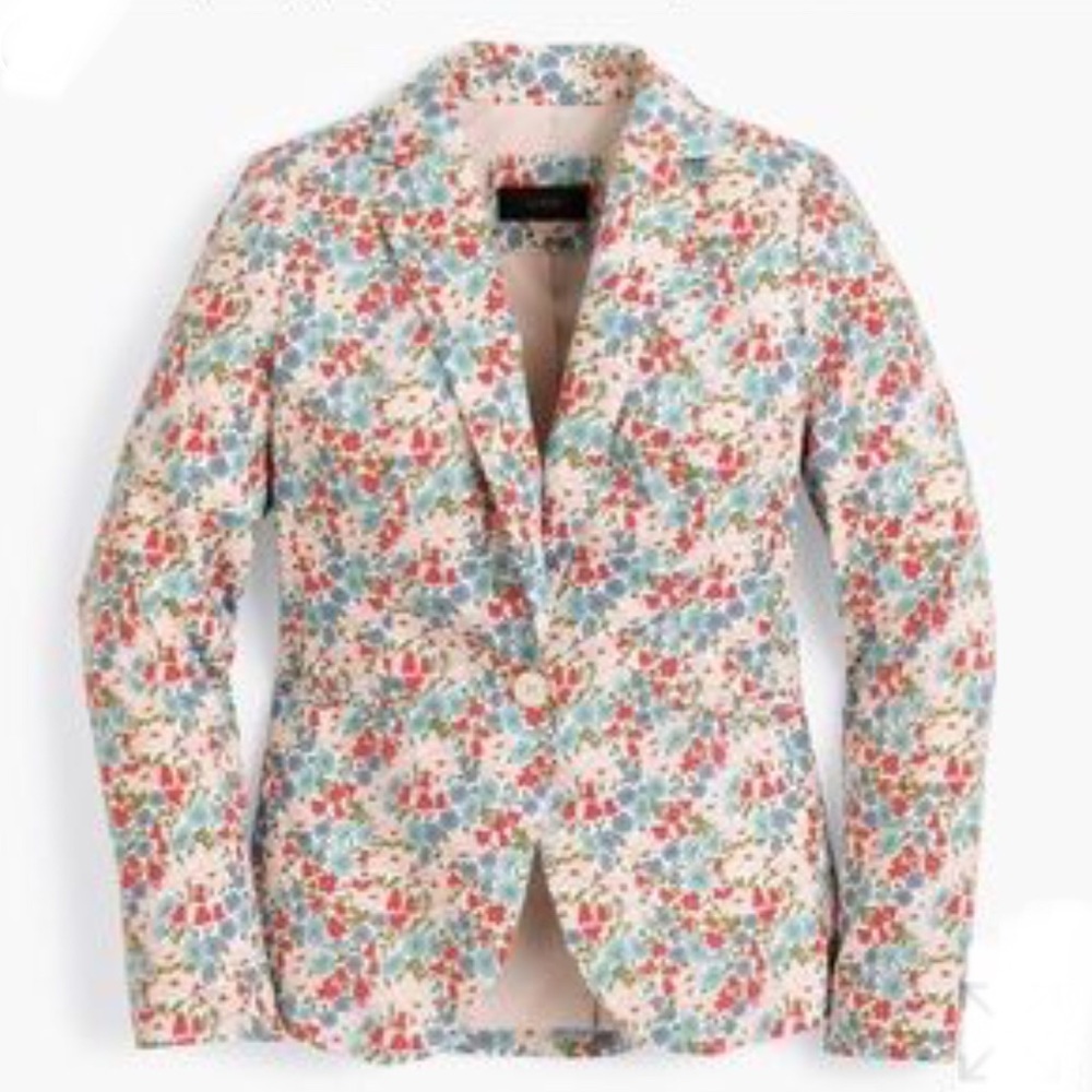 NWOT J. Crew Campbell Blazer Floral, Sz 0